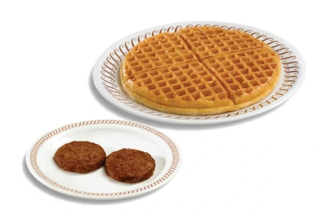 waffle with a side of meat