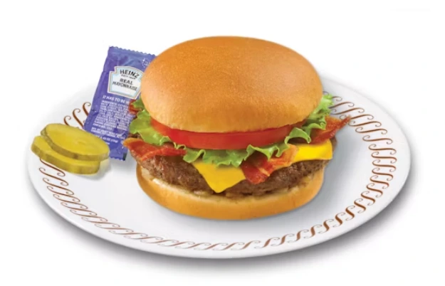 waffle house ANGUS 1/4 LBS HAMBURGER WITH BACON