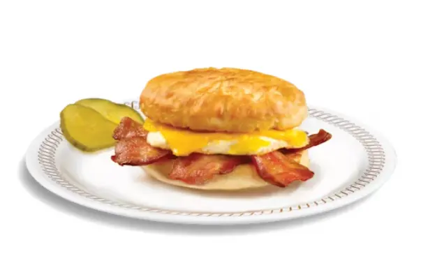 waffle house BACON, EGG & CHEESE BISCUIT
