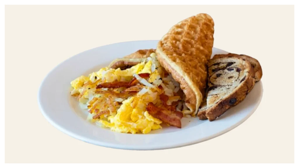 Waffle House Heart Attack sandwich with eggs, bacon, sausage, cheese, and beef on Texas toast.